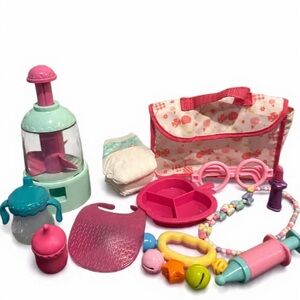 Sweet love doll diapers sunshades bottle Baby Alive sippy cup lipstick jewelry